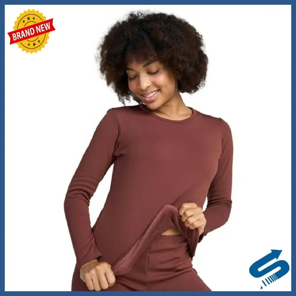 Women's Thermal Fleece Base Layer Top Lightweight Midweight Heavyweight - Picture 2 of 7